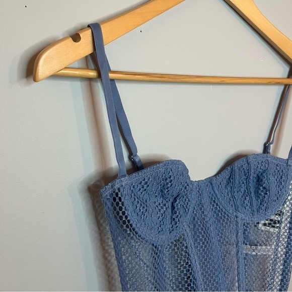 Urban Outfitters Out From Under Modern Love Overdrive Fishnet Corset Sz S NWT - Picture 8 of 16